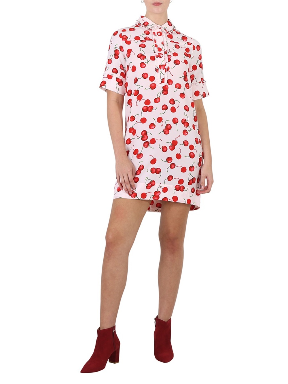 ESSENTIEL ANTWERP Cherry Print Short Sleeve Dress